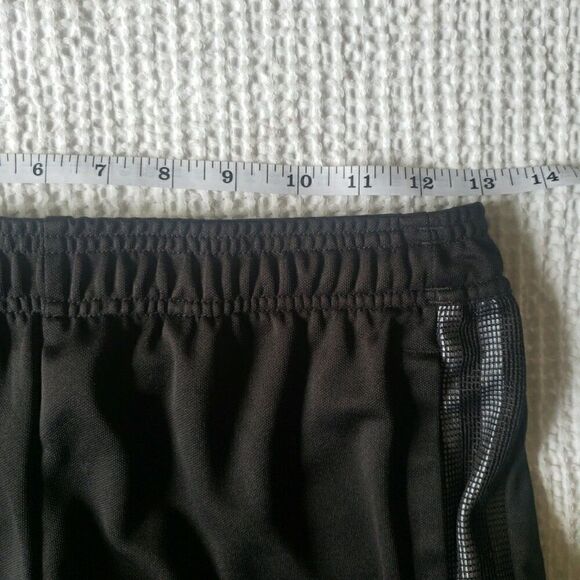 Adidas Women's Size S Pants Black White Side Stripe Ankle Zip Warm Up - Picture 11 of 13